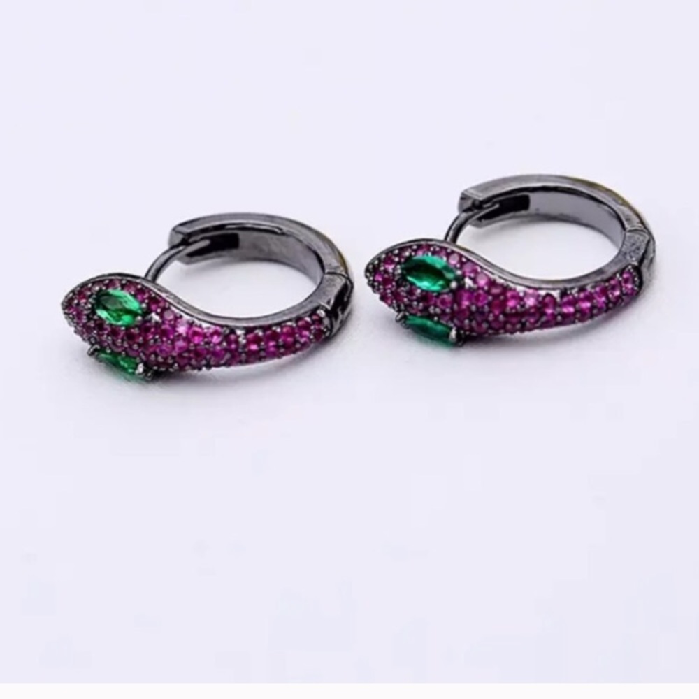 5⭐️ BESTSELLER Pave Snake Earrings - Picture 2 of 4